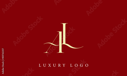 AL letter logo alphabet monogram icon symbol