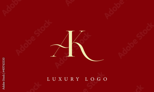 AK letter logo alphabet monogram icon symbol