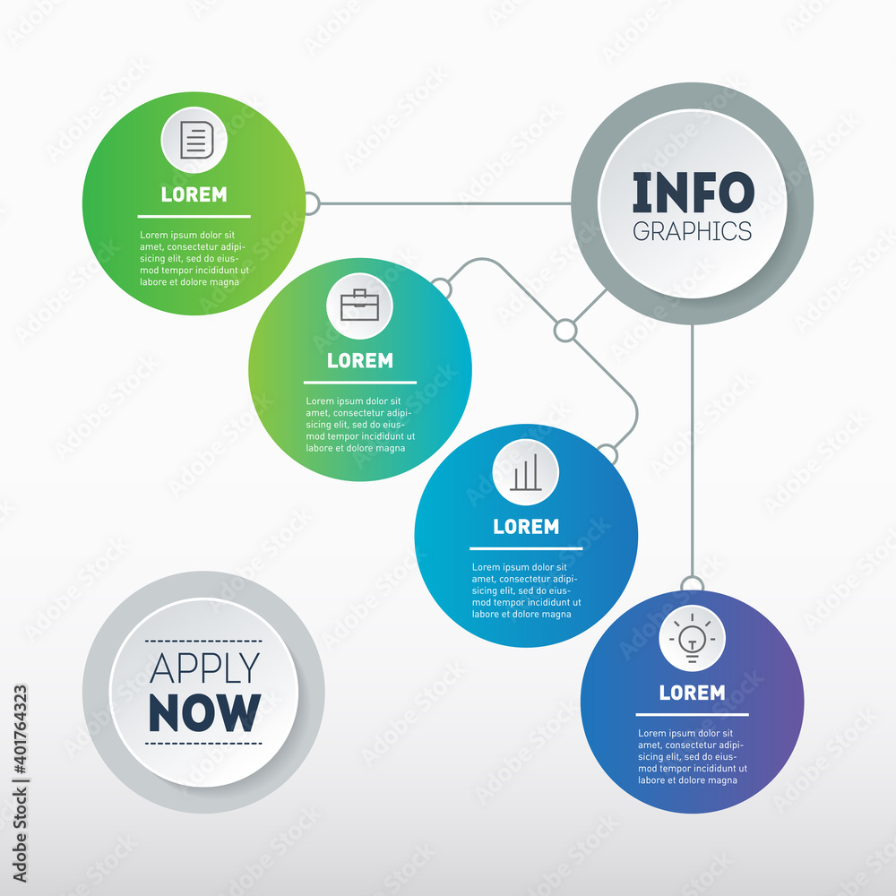 Mind map. Business presentation concept with 4 options. Template of info chart with button Mind map. Business presentation concept with 4 options. Template of info chart with button