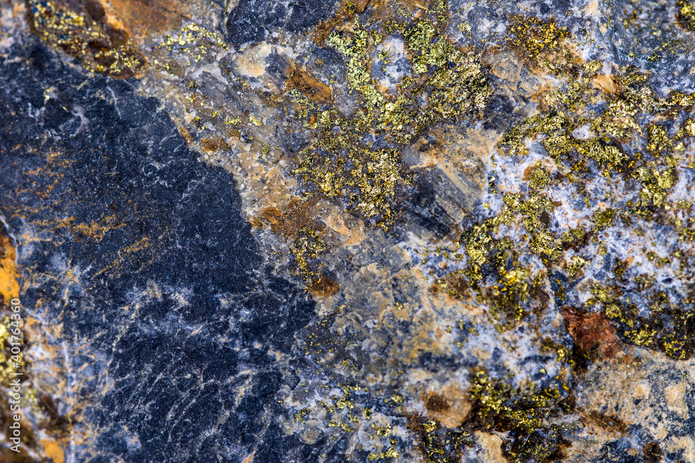Siderite, iron ore in a closeup Siderite, iron ore in a closeup