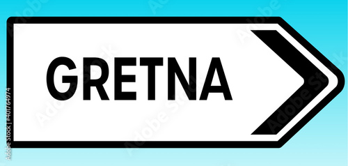 Gretna Road sign photo