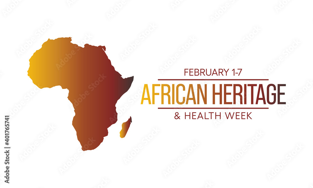 Vector illustration on the theme of African Heritage and Health week observed each year from 1st to 7th January.