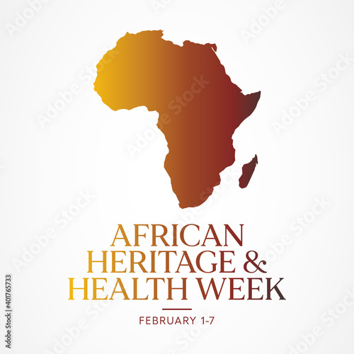 Vector illustration on the theme of African Heritage and Health week observed each year from 1st to 7th January.