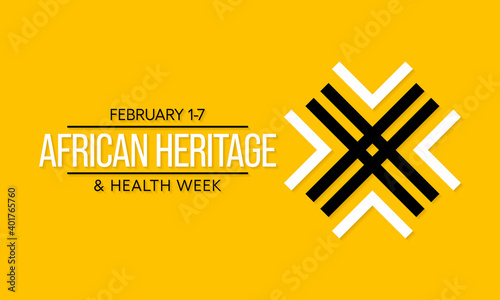 Vector illustration on the theme of African Heritage and Health week observed each year from 1st to 7th January.