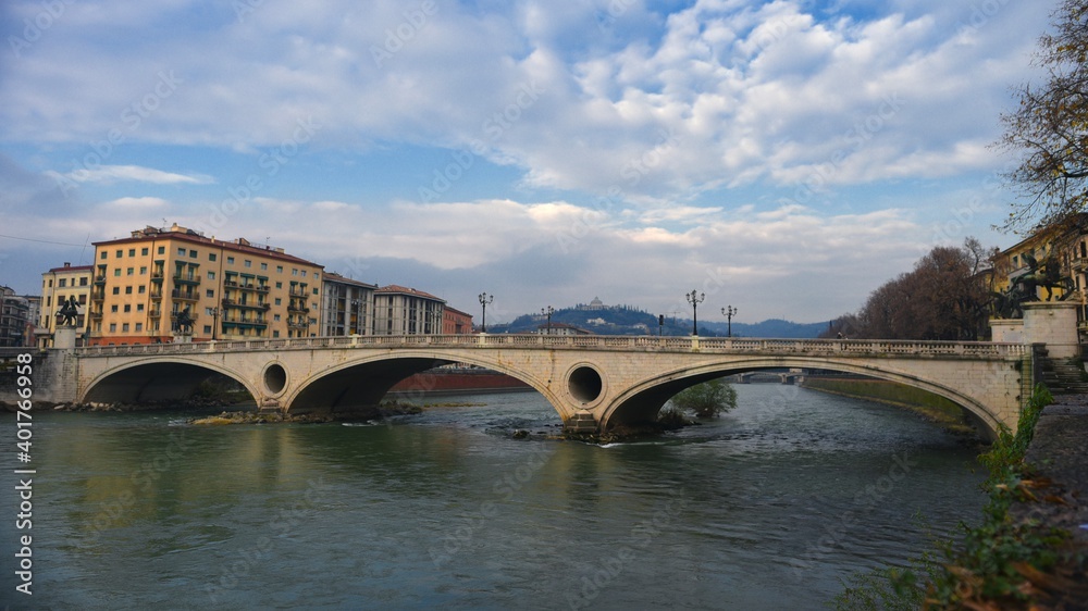 Verona, Italy, Bridge Victory, River Adige