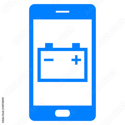 Autobatterie und Smartphone