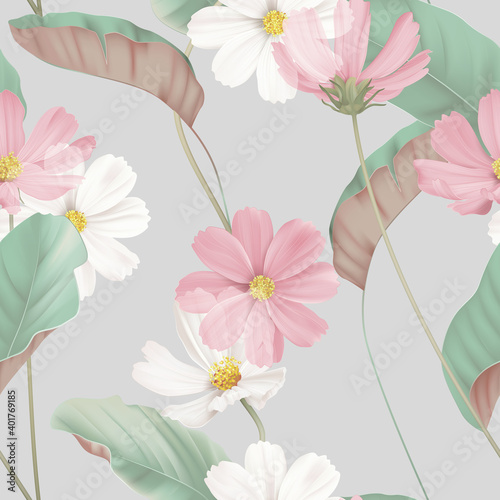 Floral seamless pattern, wh...