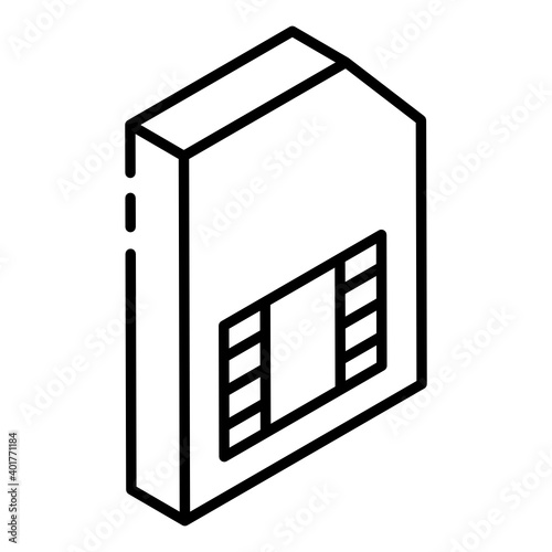 
Sim card glyph isometric icon, subscriber identity module card 
