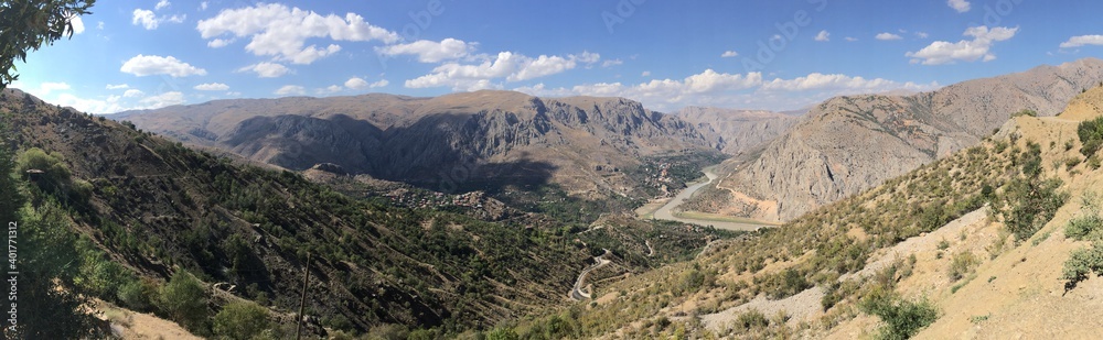 Fırat River from top of Kemaliye (Wide)
