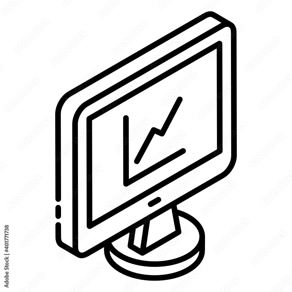 Icon of online analytics in glyph isometric editable design
Icon of online analytics in glyph isometric editable design