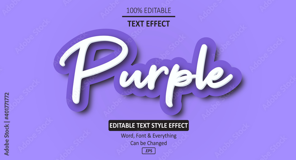 Purple candy text effect, Editable Text Effect