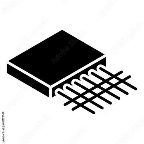 
Construction foundation icon in editable glyph isometric design
