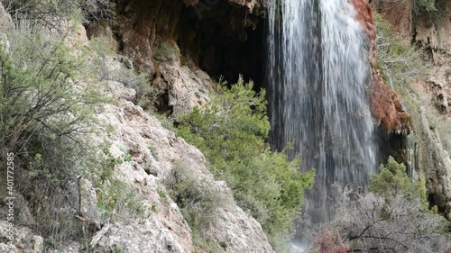 Detalle de la cascada llamada El Chorrador, cerca de la población de Chera, en la provincia de Valencia. Comunidad Valenciana. España. Europa photo