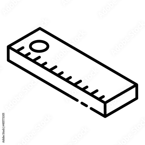 
An icon design of concrete girder in glyph isometric style 
