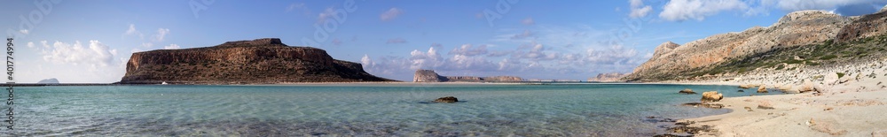 The seascape. View of the on a protected, reserved Balos beach (island Crete, Greece)