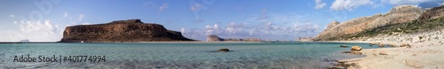 The seascape. View of the on a protected, reserved Balos beach (island Crete, Greece)