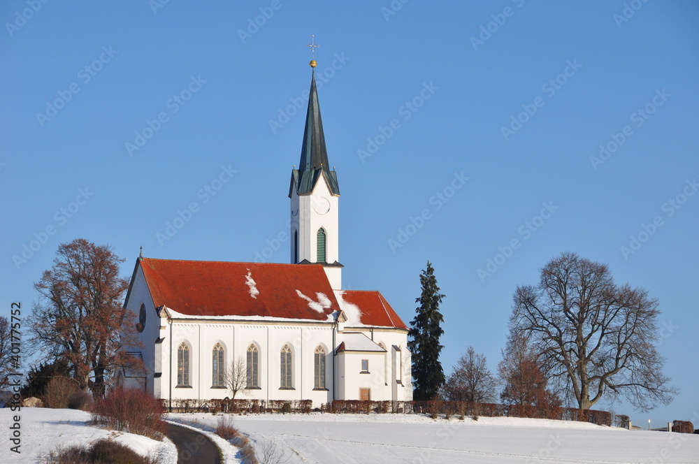 Kirche mit Weg, Weg zum Glauben , Religion, Glaube