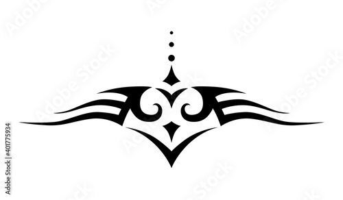 Tribal tattoo. Vector frame border pattern ornament decor.	
