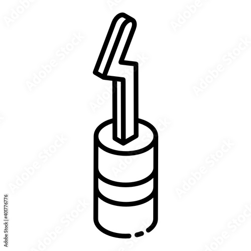 
Scalpel in trendy glyph isometric icon 
 photo