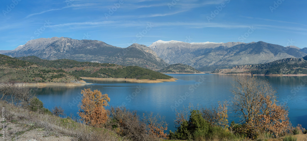 View on lake Mornos (central Greece)