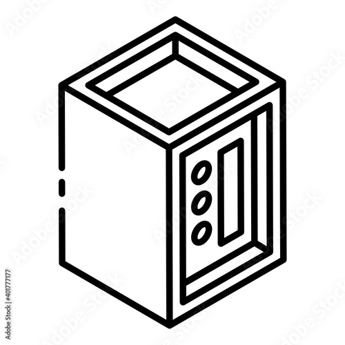 
Injection mini fridge glyph isometric icon 
