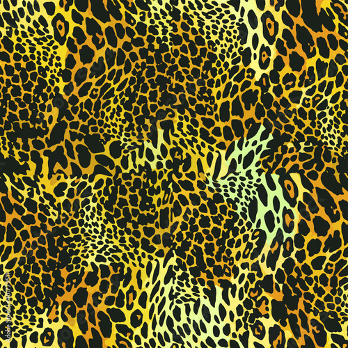 Full seamless leopard cheetah animal skin pattern. Design for textile fabric printing. Suitable for fashion use.