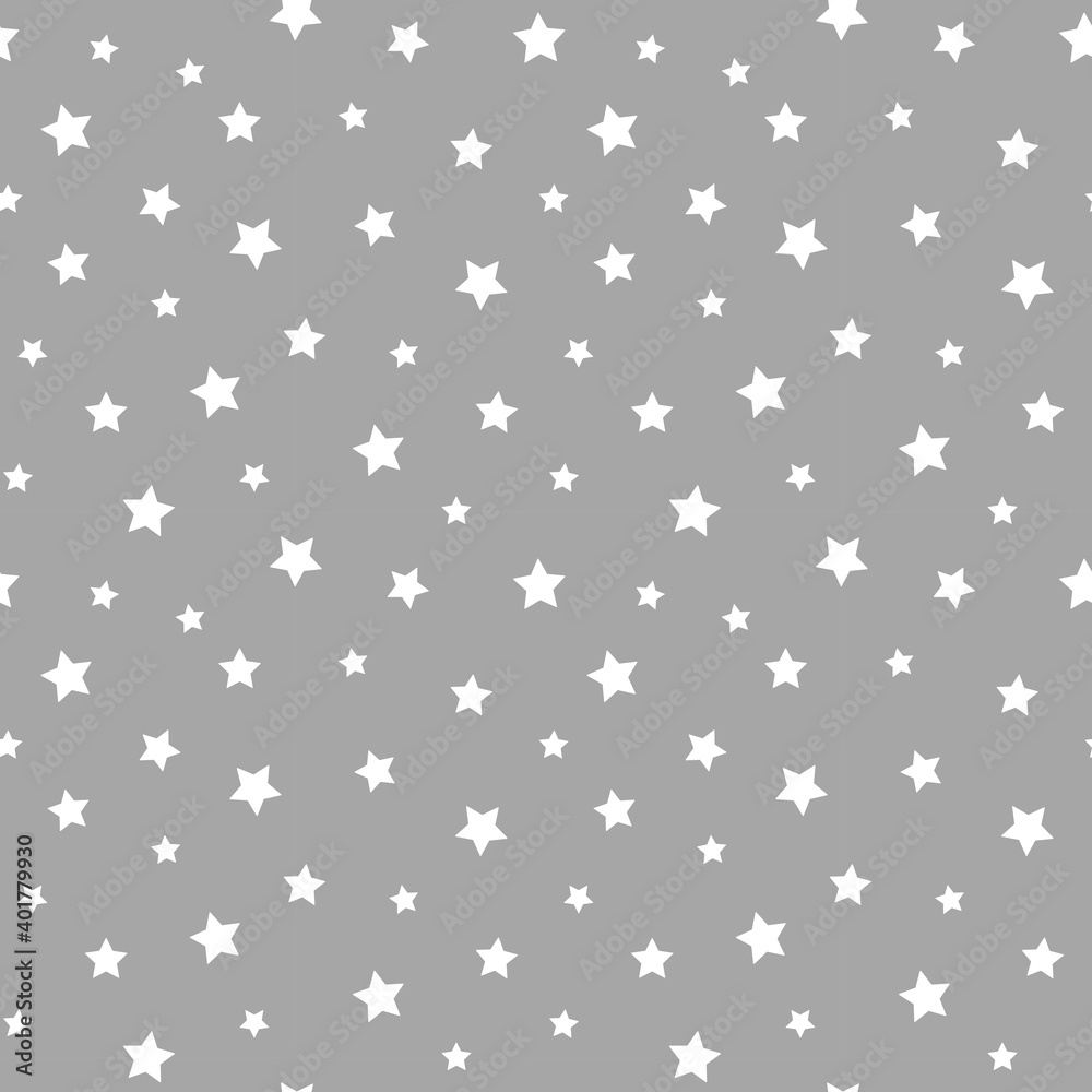 Stars seamless pattern. Grey and white star design for baby and kids pattern for print or fabric. Stars seamless pattern. Grey and white star design for baby and kids pattern for print or fabric.