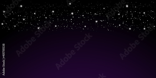 Night sky with bright stars for blue space background. concept astronomy, astrology, horoscopes and prediction. vector illustration. copy spece.