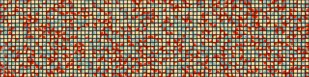 Fototapeta premium Abstract Geometric Pattern generative computational art illustration