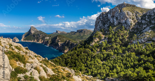 Blick vom Aussichtspunkt Mirador de Colomer  Mallorca  Spanien