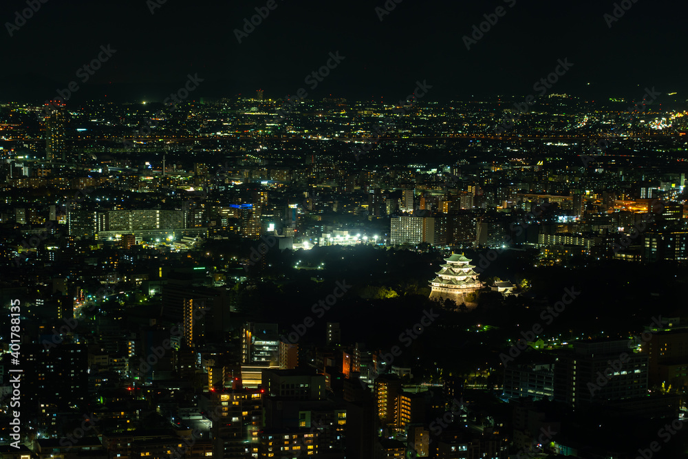 名古屋の夜景　名古屋城