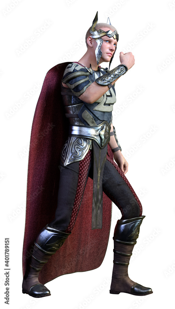 3D Rendering Medieval King on White 3D Rendering Medieval King on White