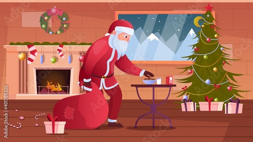 Santa Flat Illustration