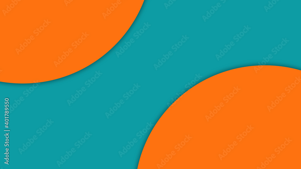 orange and blue abstract background with circles