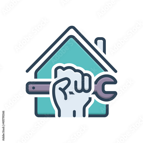 Color illustration icon for reform photo