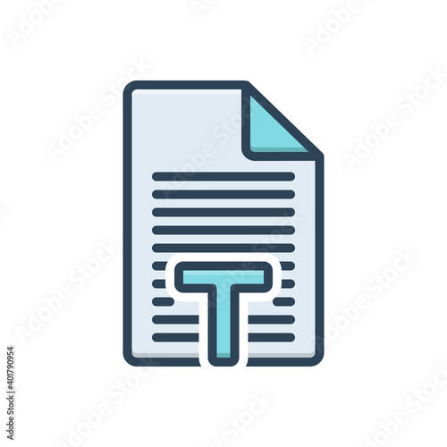 Color illustration icon for text  © WEBTECHOPS