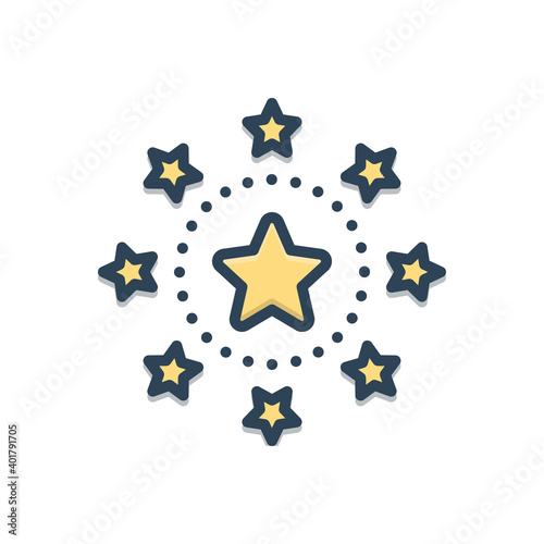 Color illustration icon for medium