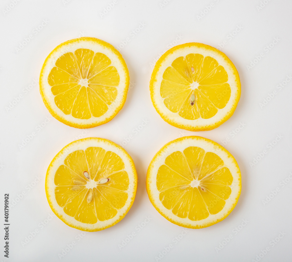lemon slices isolated on white background lemon slices isolated on white background