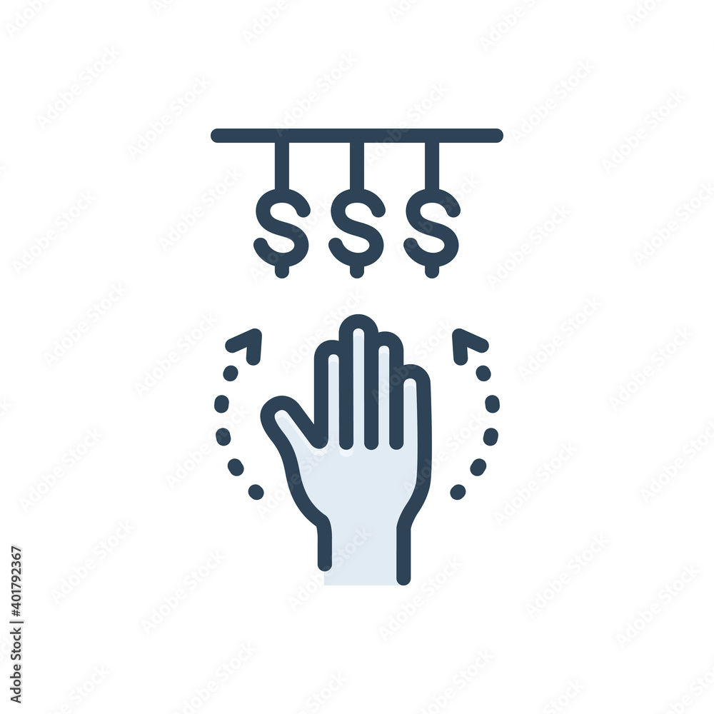 Obraz premium Color illustration icon for willing