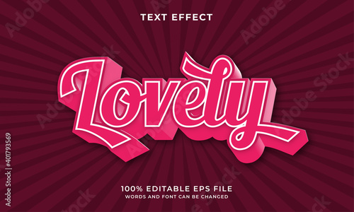 Pink lovely text style - Editable text effect