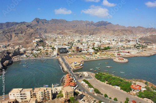 View of Aden -  a port city, located by the eastern approach to the Red Sea, Yemen photo