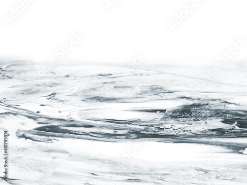 Black and white landscape with copy space, creative abstract hand painted background, brush texture.