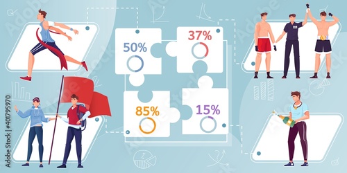 Flat Winner Infographics