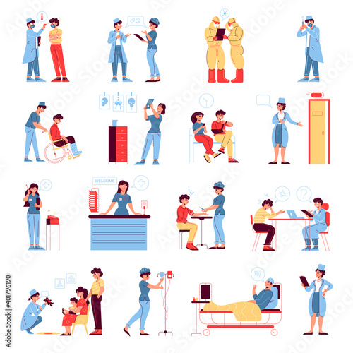Hospital Medicine Icons Collection © Macrovector