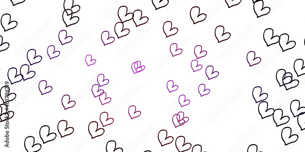 Light Blue, Red vector background with hearts. Light Blue, Red vector background with hearts.