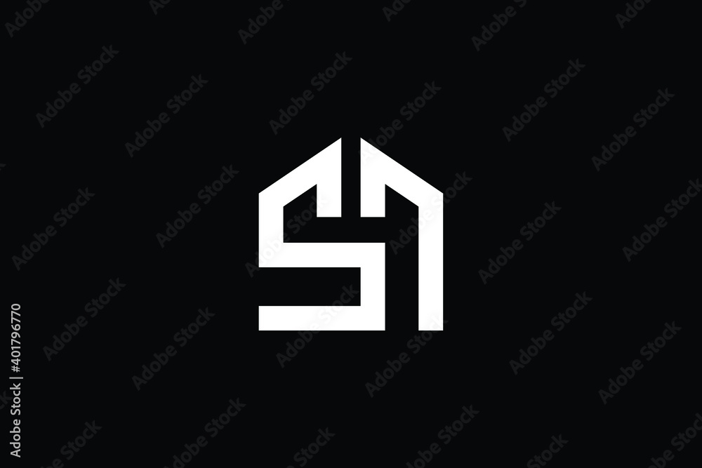 SM logo letter design on luxury background. MS logo monogram initials letter concept. SM icon logo design. MS elegant and Professional letter icon design on black background. M S SM MS