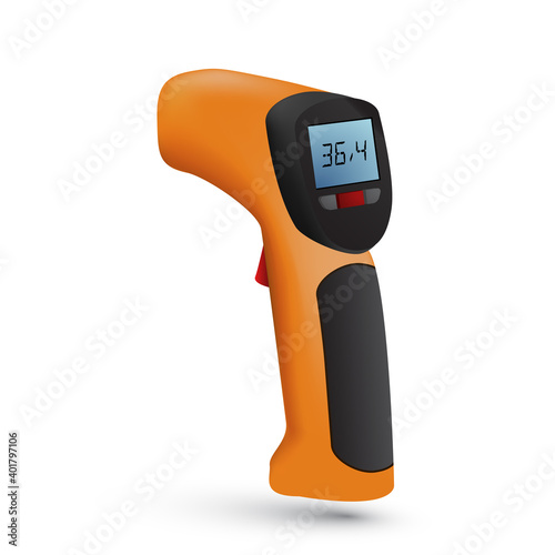 Vector illustration of digital thermometer isolated on white backgrounds