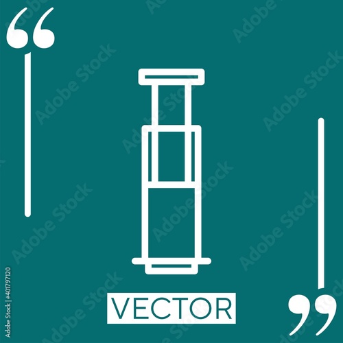 aeropress vector icon Linear icon. Editable stroked line