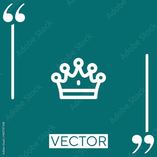crown vector icon Linear icon. Editable stroked line