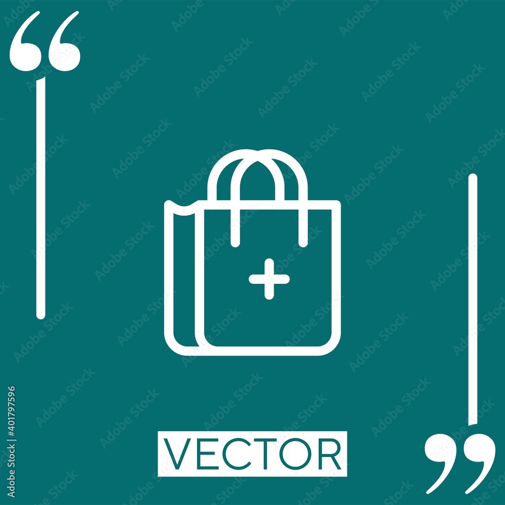 shopping bag vector icon Linear icon. Editable stroke line shopping bag vector icon Linear icon. Editable stroke line